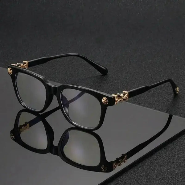 Anti Blue Glasses for Men - Stylish Trendy Square Frames Eyeglass, Fashion Accessory Eyewear, Blue Light Blocking, Ideal for Work & Daily Wear Sports Eyewear