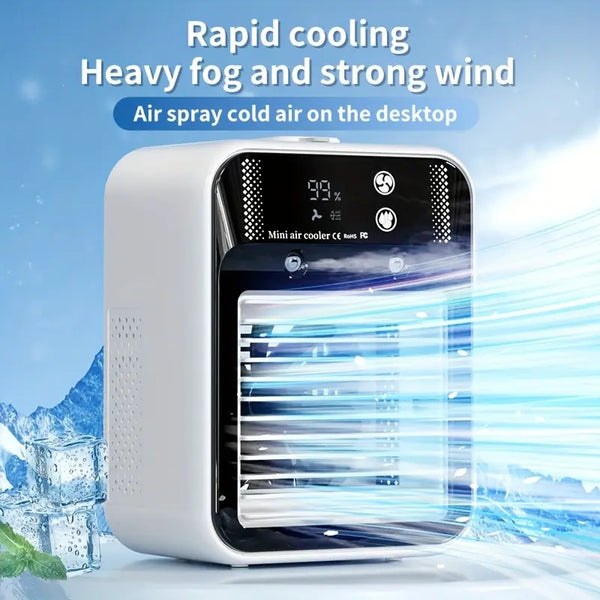 Fan Portable Air 3-in-1 Fan with 2 Mist Speeds – Personal Mist Cooler for Bedroom, Office & Camping Fan 2026,dorm essentials,home essentials Multifunctional Cooling Fan Handheld Mini Fan Portable Fans Rechargeable,back to school,back to school haul